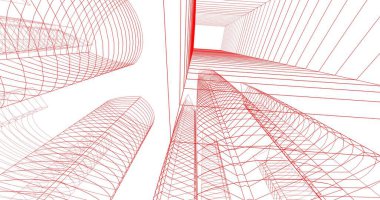 soyut mimari duvar kağıdı tasarımı, dijital konsept arkaplan