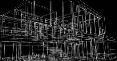 soyut mimari duvar kağıdı tasarımı, dijital konsept arkaplan