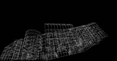 soyut mimari duvar kağıdı tasarımı, dijital konsept arkaplan