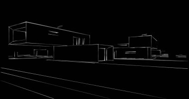 soyut mimari duvar kağıdı tasarımı, dijital konsept arkaplan