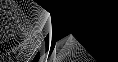 soyut mimari duvar kağıdı tasarımı, dijital konsept arkaplan