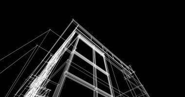 soyut mimari duvar kağıdı tasarımı, dijital konsept arkaplan