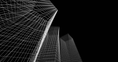 soyut mimari duvar kağıdı tasarımı, dijital konsept arkaplan