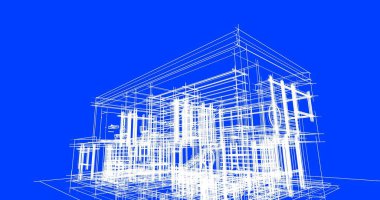 soyut mimari duvar kağıdı tasarımı, dijital konsept arkaplan