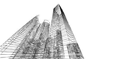 soyut mimari duvar kağıdı tasarımı, dijital konsept arkaplan