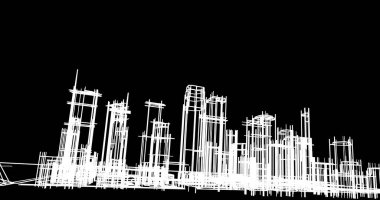 soyut mimari duvar kağıdı tasarımı, dijital konsept arkaplan