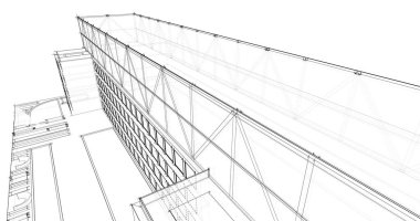 soyut mimari duvar kağıdı tasarımı, dijital konsept arkaplan