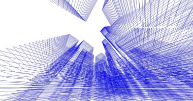 soyut mimari duvar kağıdı tasarımı, dijital konsept arkaplan