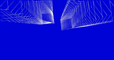 Mimari sanat konseptinde soyut çizgiler, minimum geometrik şekiller. 