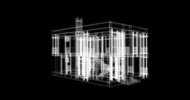 soyut mimari duvar kağıdı tasarımı, dijital konsept arkaplan
