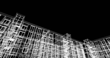 soyut mimari duvar kağıdı tasarımı, dijital konsept arkaplan