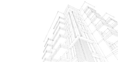 soyut mimari duvar kağıdı tasarımı, dijital konsept arkaplan