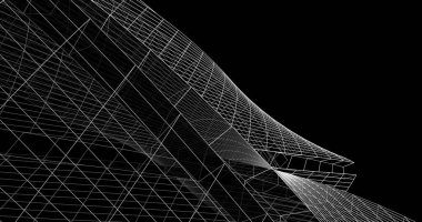 soyut mimari duvar kağıdı tasarımı, dijital konsept arkaplan