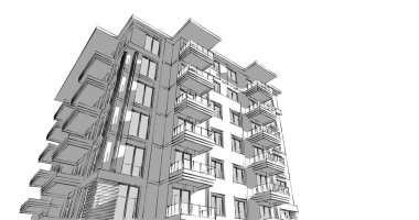 soyut mimari duvar kağıdı tasarımı, dijital konsept arkaplan