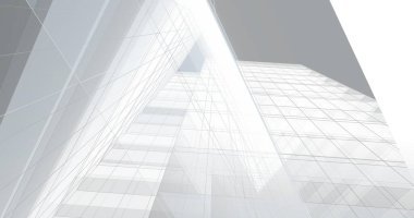 Mimari sanat konseptinde soyut çizgiler, minimum geometrik şekiller. 