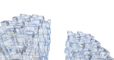 soyut mimari duvar kağıdı tasarımı, dijital konsept arkaplan