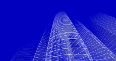 soyut mimari duvar kağıdı tasarımı, dijital konsept arkaplan