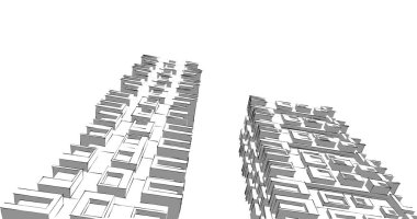 soyut mimari duvar kağıdı tasarımı, dijital konsept arkaplan