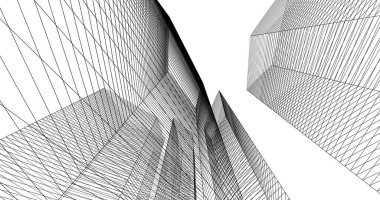 soyut mimari duvar kağıdı tasarımı, dijital konsept arkaplan