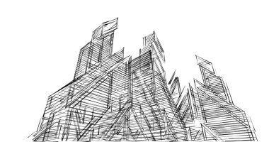 minimal geometrik şekiller, mimari çizgiler