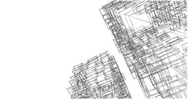 soyut mimari duvar kağıdı tasarımı, dijital konsept arkaplan