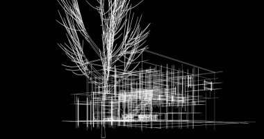 soyut mimari duvar kağıdı tasarımı, dijital konsept arkaplan