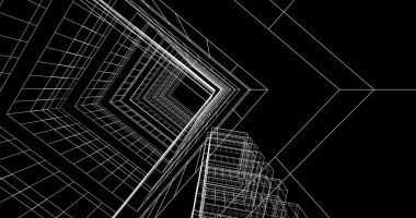 soyut mimari duvar kağıdı tasarımı, dijital konsept arkaplan