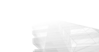 Mimari sanat konseptinde soyut çizgiler, minimum geometrik şekiller. 