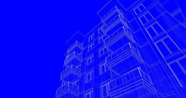 soyut mimari duvar kağıdı tasarımı, dijital konsept arkaplan