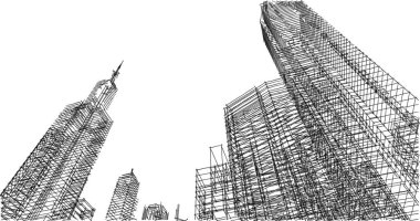 soyut mimari duvar kağıdı tasarımı, dijital konsept arkaplan