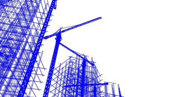 soyut mimari duvar kağıdı tasarımı, dijital konsept arkaplan