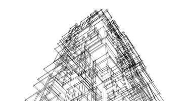 soyut mimari duvar kağıdı tasarımı, dijital konsept arkaplan