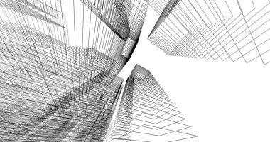 soyut mimari duvar kağıdı tasarımı, dijital konsept arkaplan