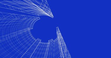 soyut mimari duvar kağıdı tasarımı, dijital konsept arkaplan