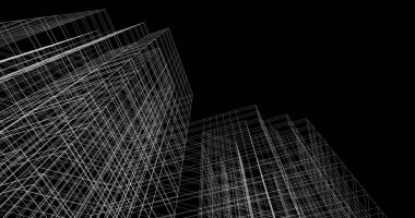 soyut mimari duvar kağıdı tasarımı, dijital konsept arkaplan