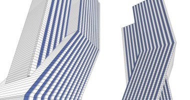 soyut mimari duvar kağıdı tasarımı, dijital konsept arkaplan