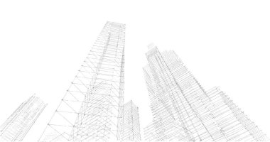 soyut mimari duvar kağıdı tasarımı, dijital konsept arkaplan