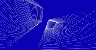 Mimari sanat konseptinde soyut çizgiler, minimum geometrik şekiller. 