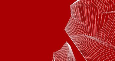 Mimari sanat konseptinde soyut çizgiler, minimum geometrik şekiller. 