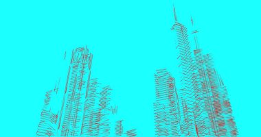 Mimari sanat konseptinde soyut çizgiler, minimum geometrik şekiller. 