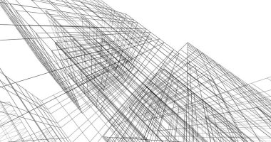 soyut mimari duvar kağıdı tasarımı, dijital konsept arkaplan