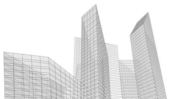 soyut mimari duvar kağıdı tasarımı, dijital konsept arkaplan