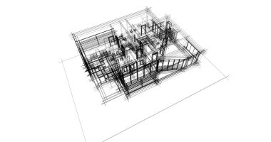 soyut mimari duvar kağıdı tasarımı, dijital konsept arkaplan