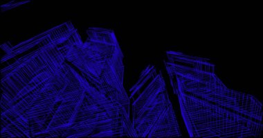 Arkaplanda mimari bina 3d illüstrasyon