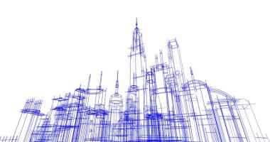 soyut mimari duvar kağıdı tasarımı, dijital konsept arkaplan