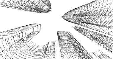 soyut mimari duvar kağıdı tasarımı, dijital konsept arkaplan