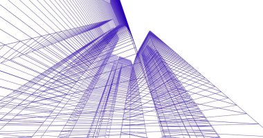 soyut mimari duvar kağıdı tasarımı, dijital konsept arkaplan
