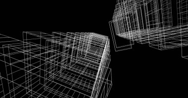 soyut mimari duvar kağıdı tasarımı, dijital konsept arkaplan