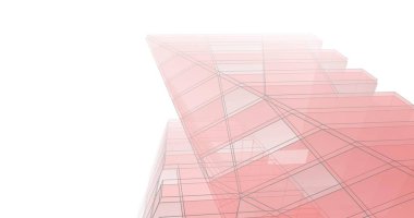 Mimari sanat konseptinde soyut çizgiler, minimum geometrik şekiller. 