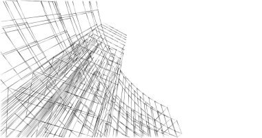 soyut mimari duvar kağıdı tasarımı, dijital konsept arkaplan